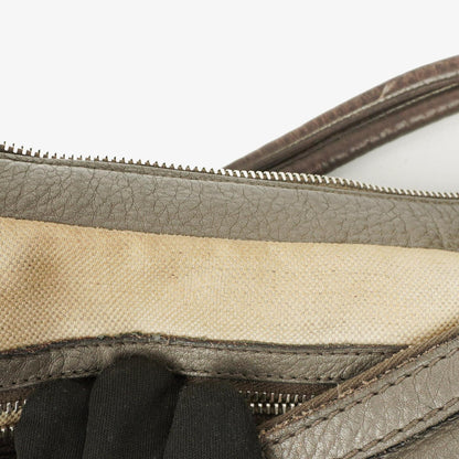 Gucci Horsebit Hobo aus grauem genarbtem Kalbsleder
