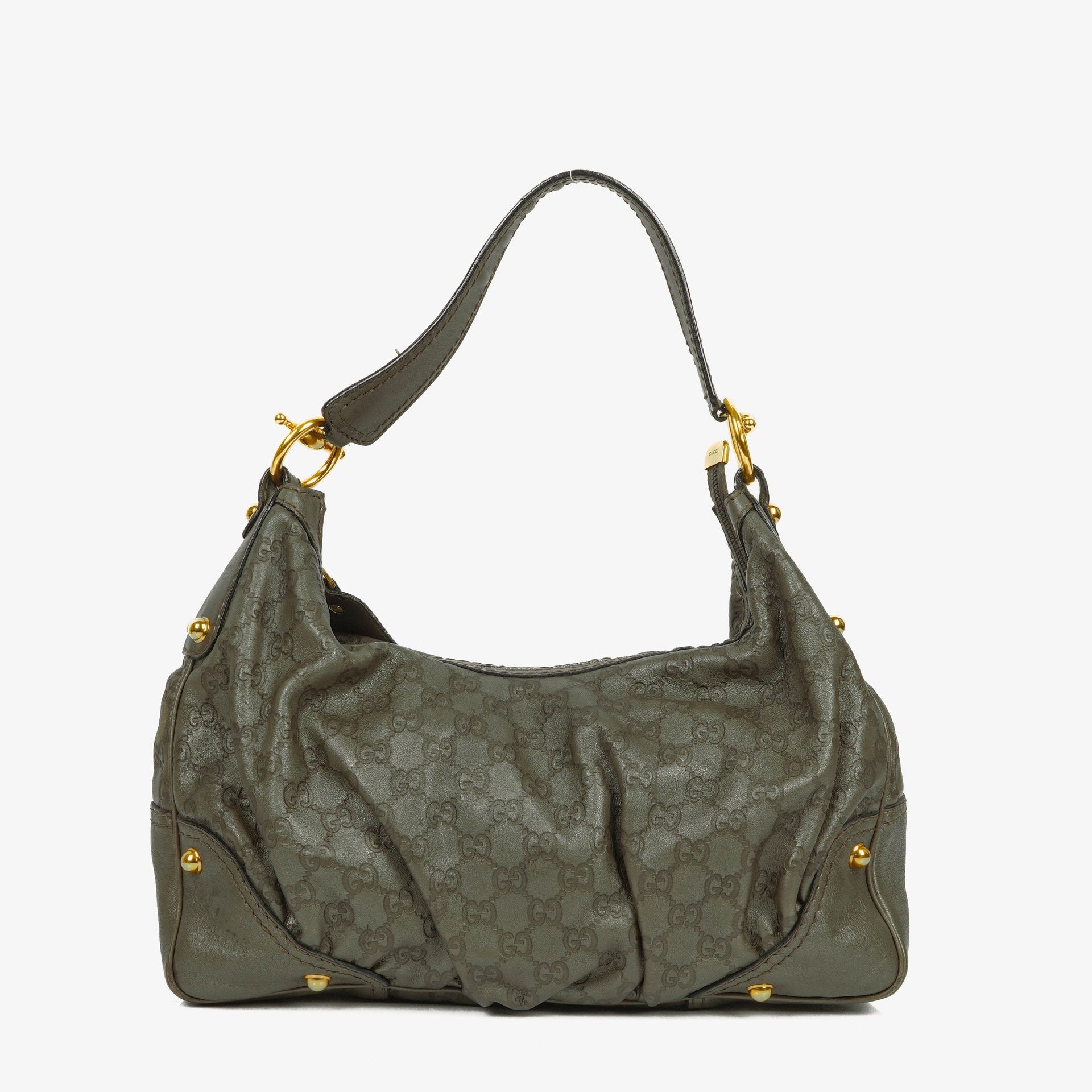 Gucci Guccissima Jokey Hobo Tasche aus Leder