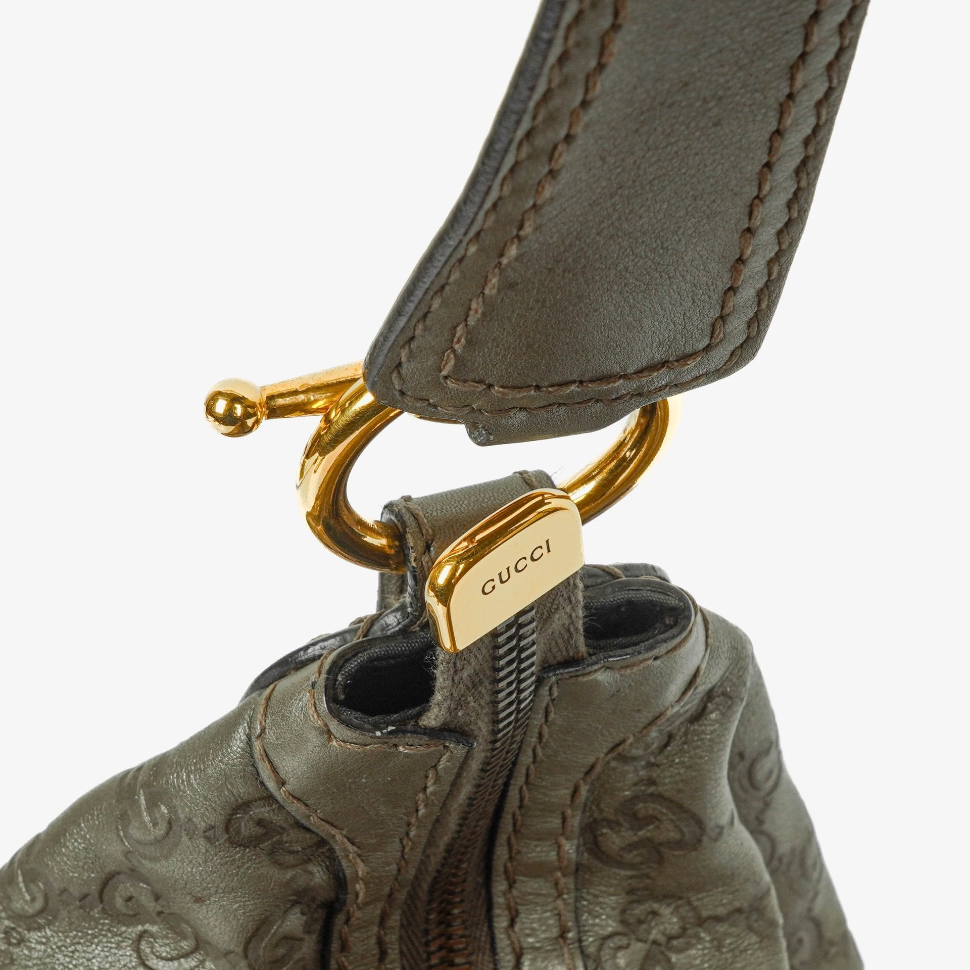 Gucci Guccissima Jokey Hobo Tasche aus Leder