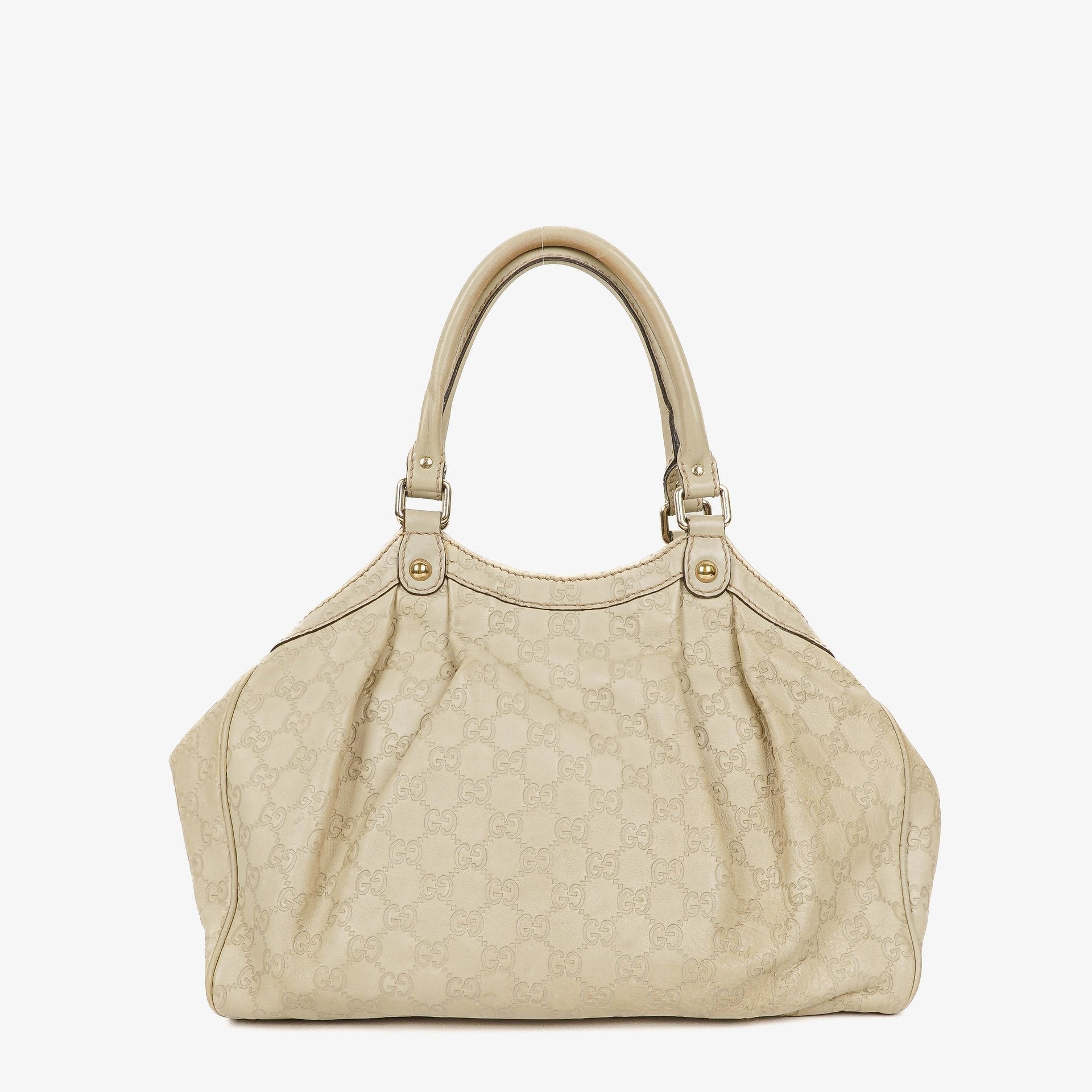 Gucci Suckey Hobo-Tasche aus neutralem Guccissima Leder