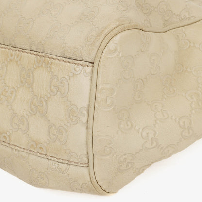 Gucci Suckey Hobo-Tasche aus neutralem Guccissima Leder