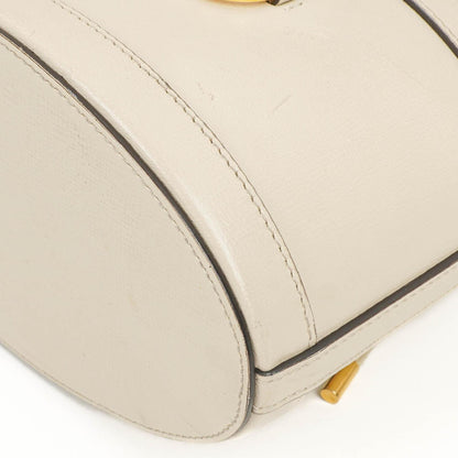 Gucci Horsebit 1955 Azalea Sakai Kalbsleder Mystic Weiß Beuteltasche mit Kordelzug