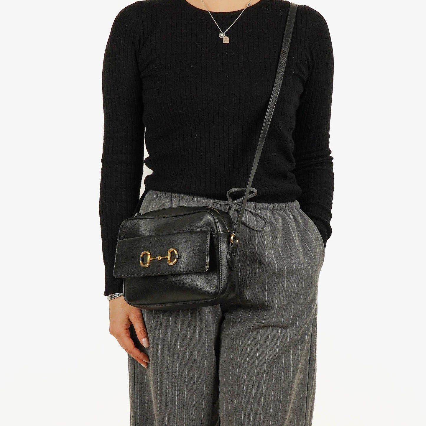 Gucci Horsebit 1955 Umhängetasche in Schwarz