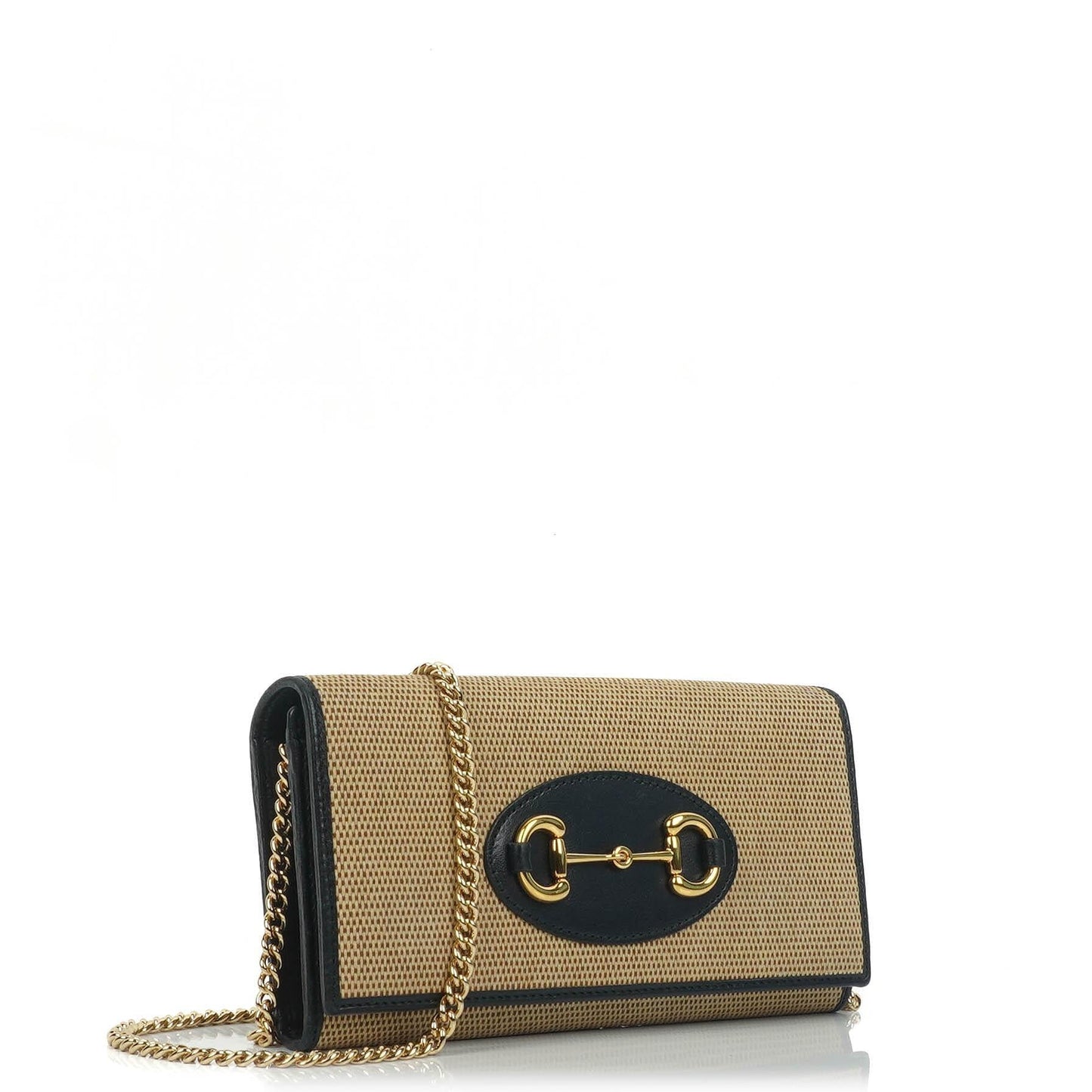 Gucci Horsebit 1955 Canvas Geldbörse an Kette