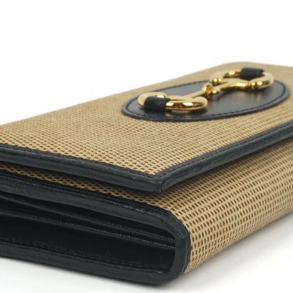 Gucci Horsebit 1955 Canvas Geldbörse an Kette