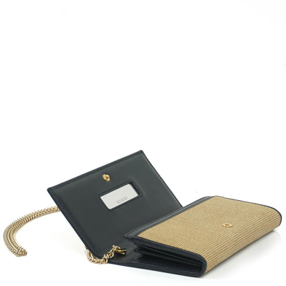 Gucci Horsebit 1955 Canvas Geldbörse an Kette