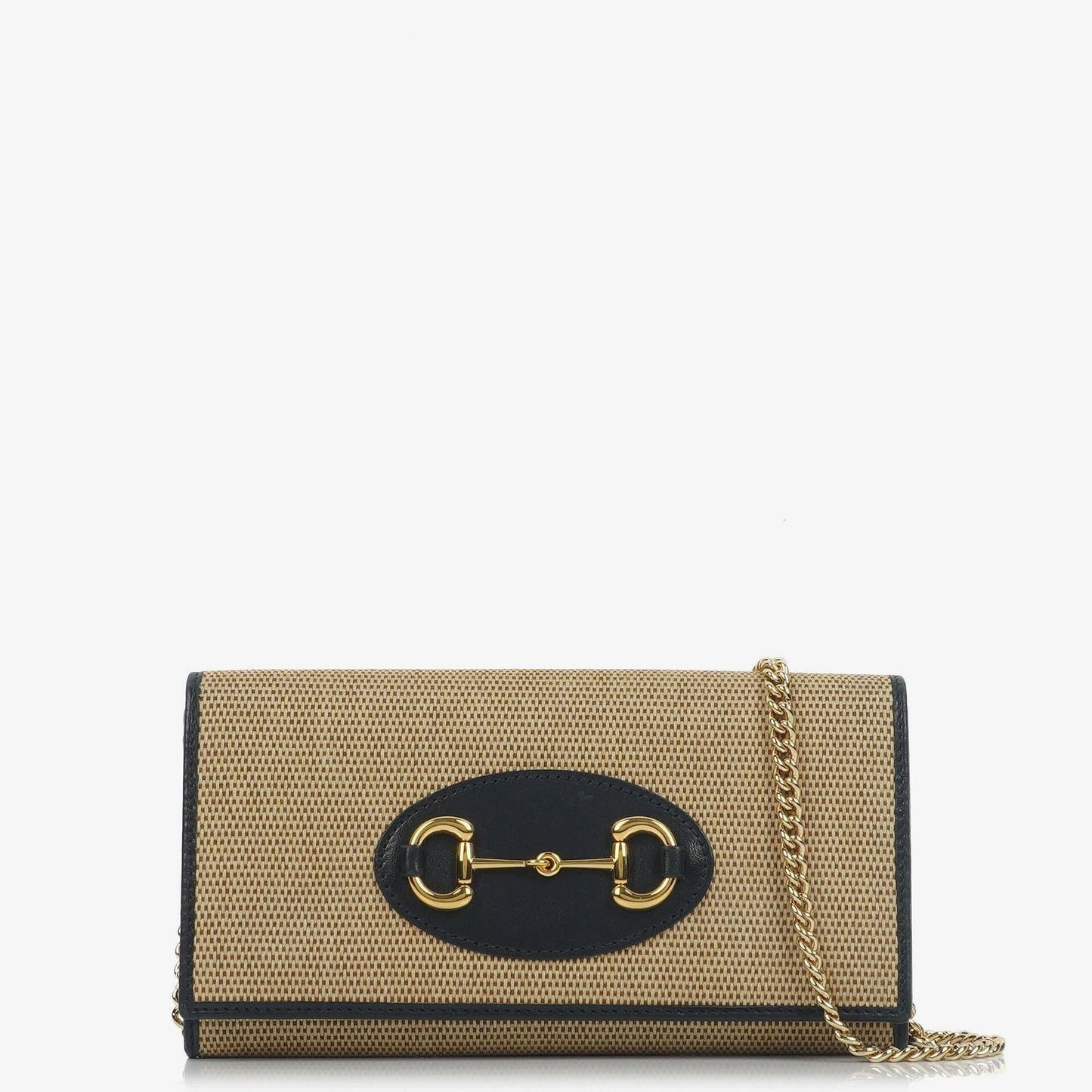Gucci Horsebit 1955 Canvas Geldbörse an Kette