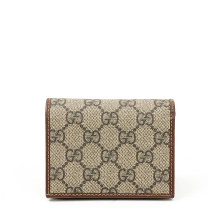 Gucci Horsebit 1955 GG Supreme Monogram Canvas Kartenetui Geldbörse