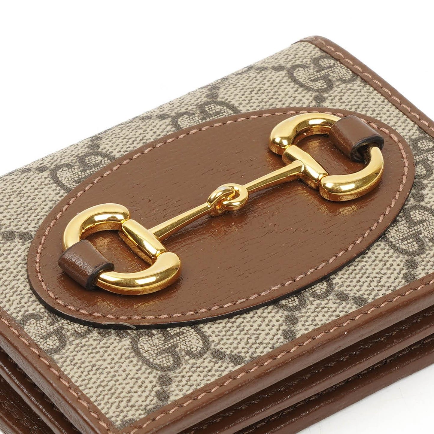 Gucci Horsebit 1955 GG Supreme Monogram Canvas Kartenetui Geldbörse