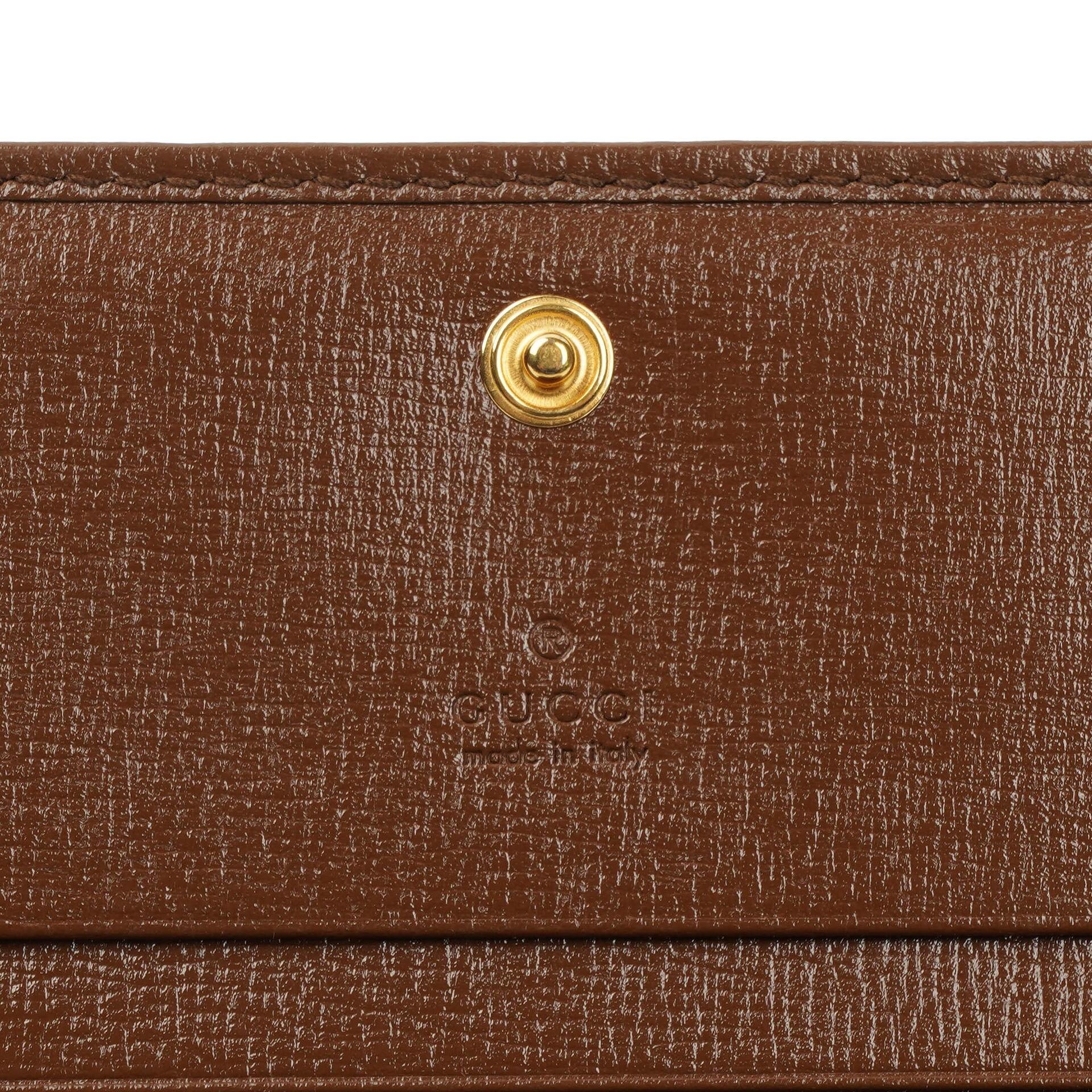 Gucci Horsebit 1955 GG Supreme Monogram Canvas Kartenetui Geldbörse