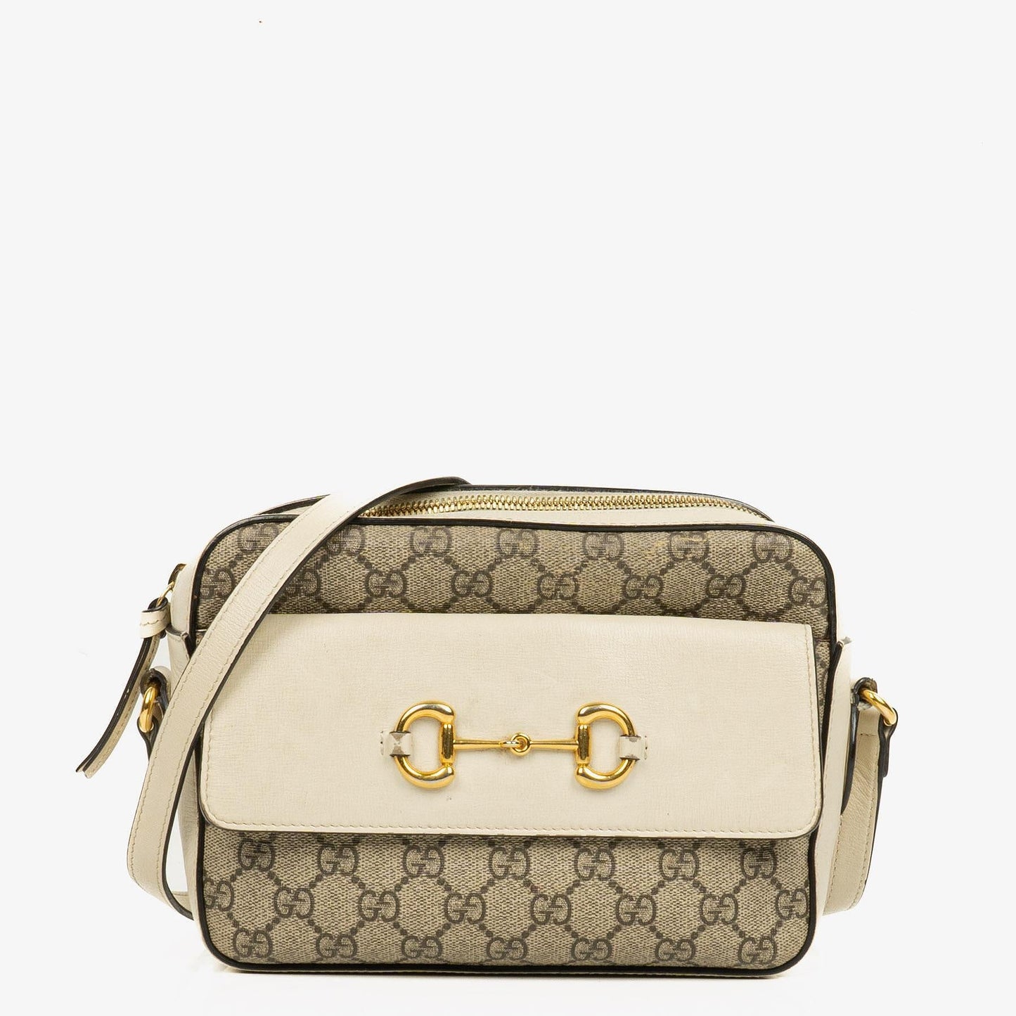 Gucci Horsebit 1955 kleine Schultertasche aus GG Supreme Monogram