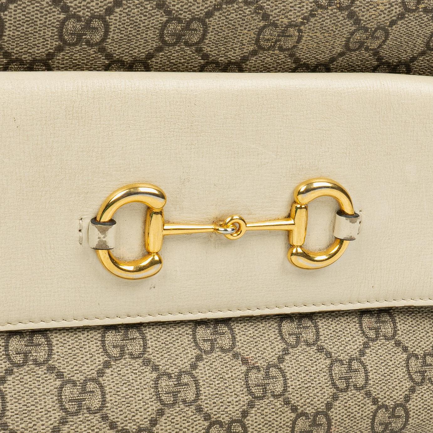 Gucci Horsebit 1955 kleine Schultertasche aus GG Supreme Monogram