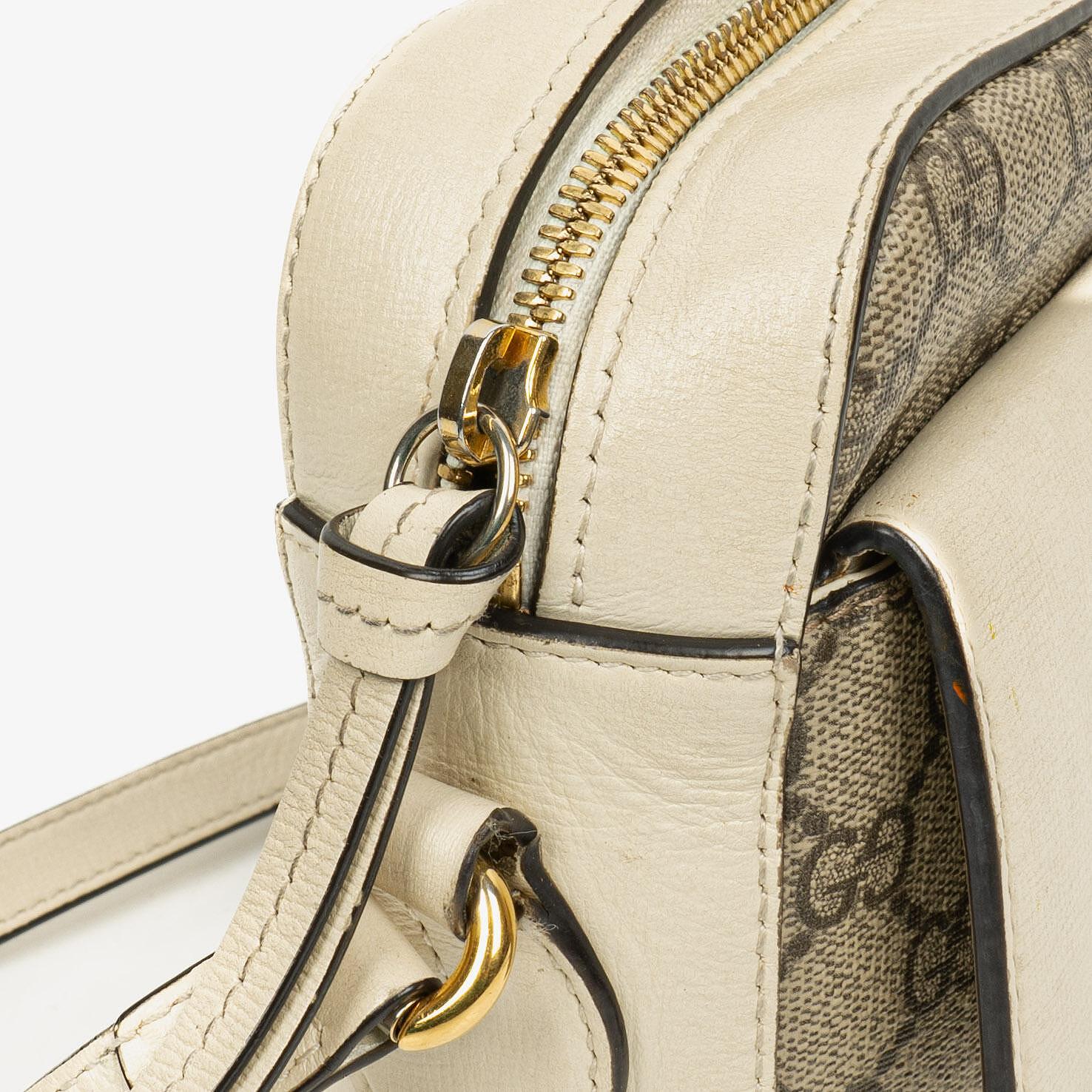 Gucci Horsebit 1955 kleine Schultertasche aus GG Supreme Monogram
