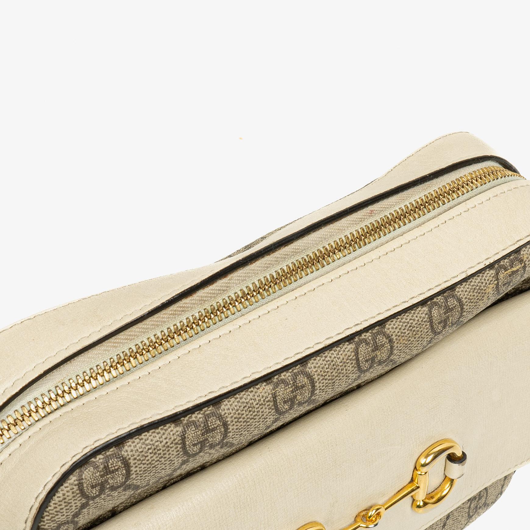 Gucci Horsebit 1955 kleine Schultertasche aus GG Supreme Monogram