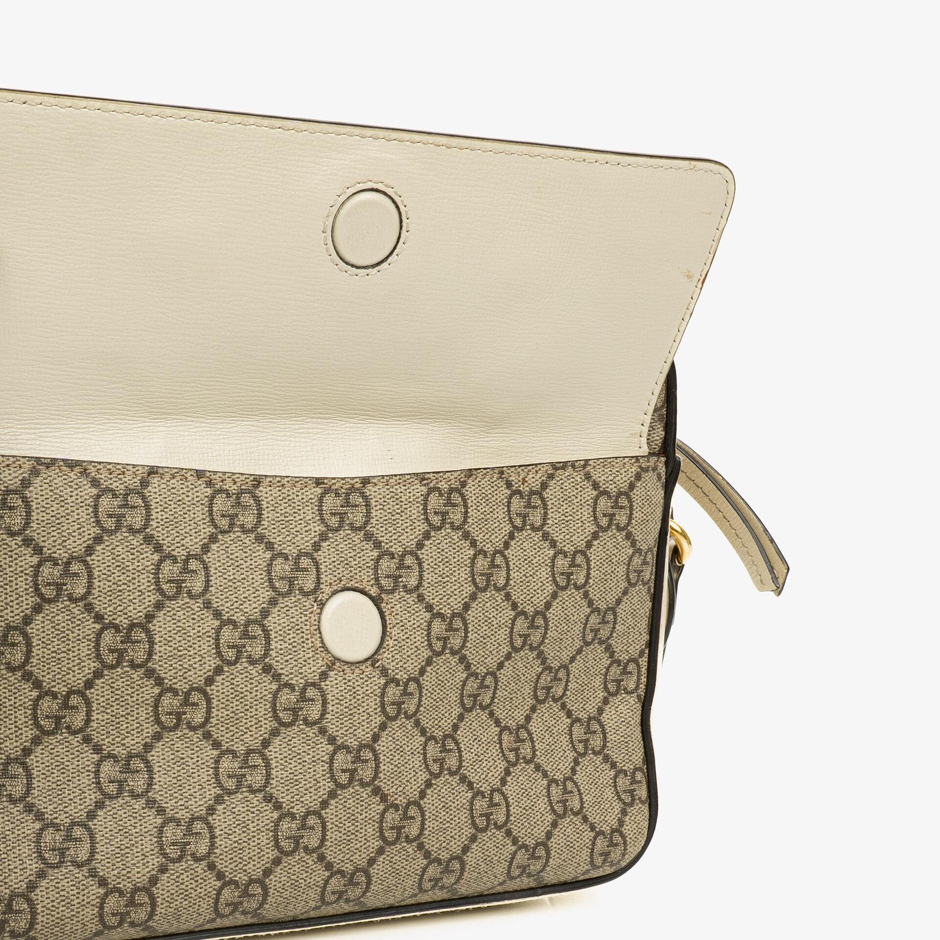 Gucci Horsebit 1955 kleine Schultertasche aus GG Supreme Monogram