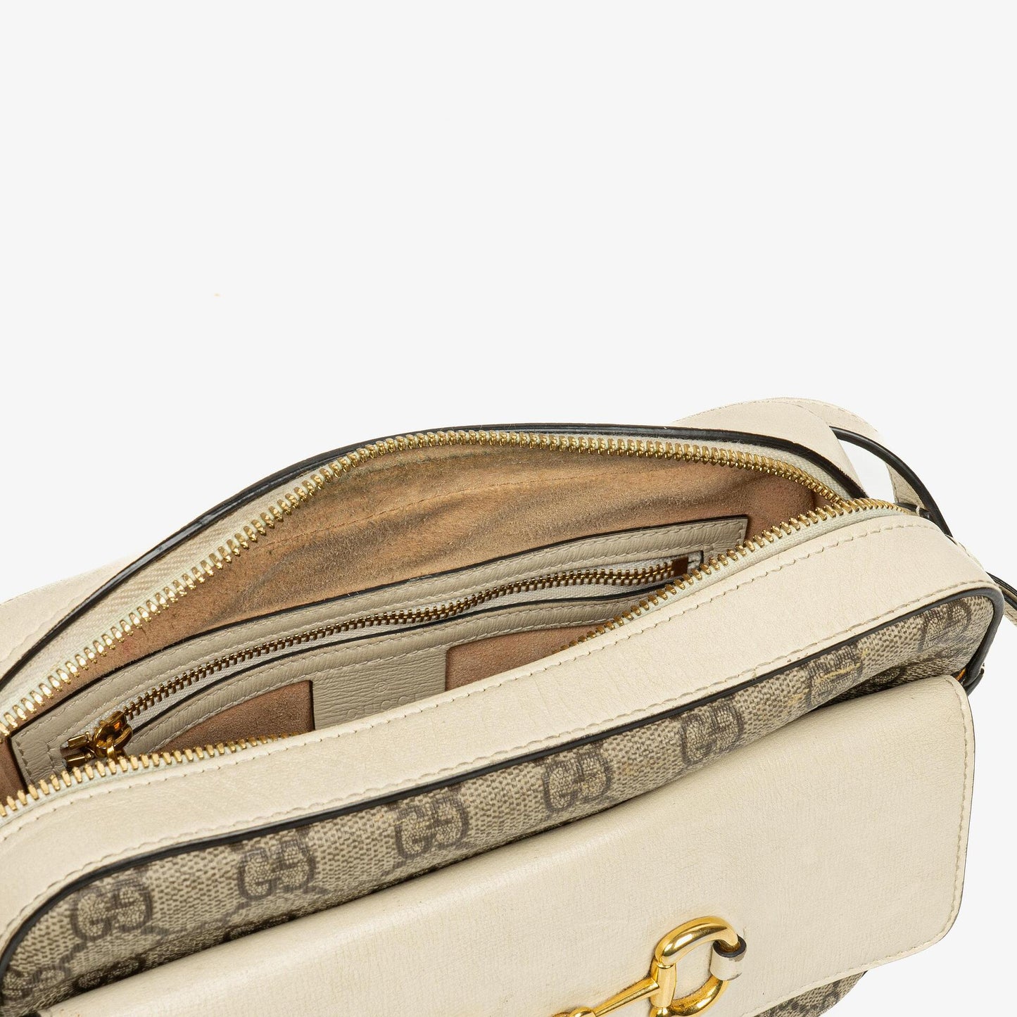 Gucci Horsebit 1955 kleine Schultertasche aus GG Supreme Monogram
