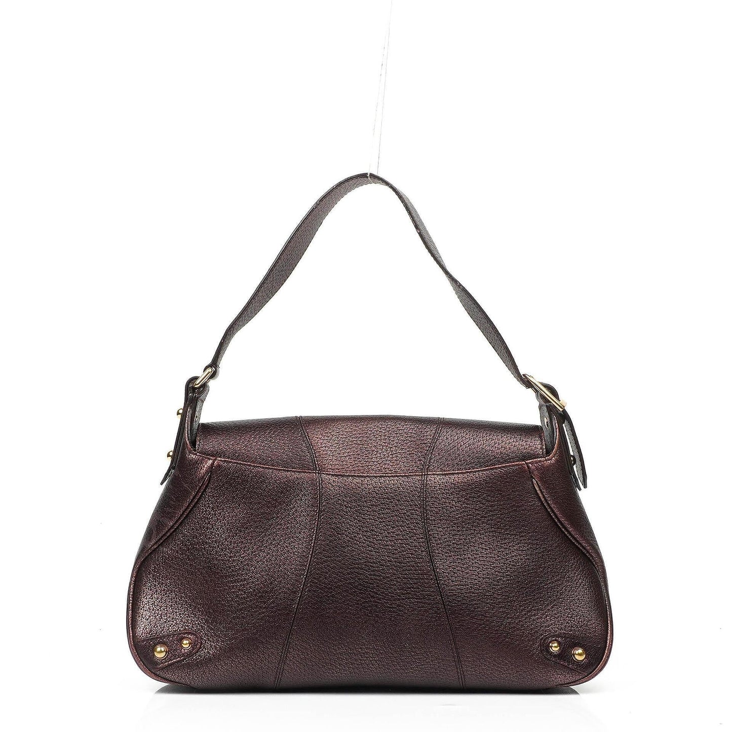 Gucci Horsebit Schultertasche mit Klappe aus lila Leder