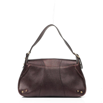 Gucci Horsebit Schultertasche mit Klappe aus lila Leder