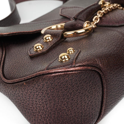Gucci Horsebit Schultertasche mit Klappe aus lila Leder