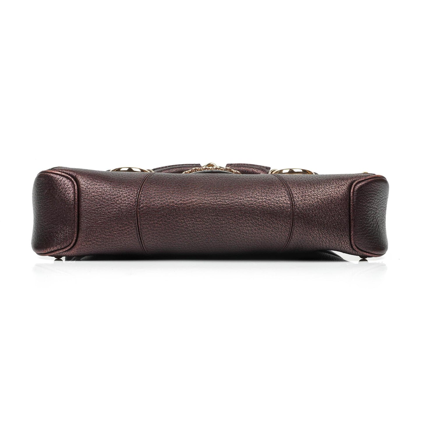 Gucci Horsebit Schultertasche mit Klappe aus lila Leder
