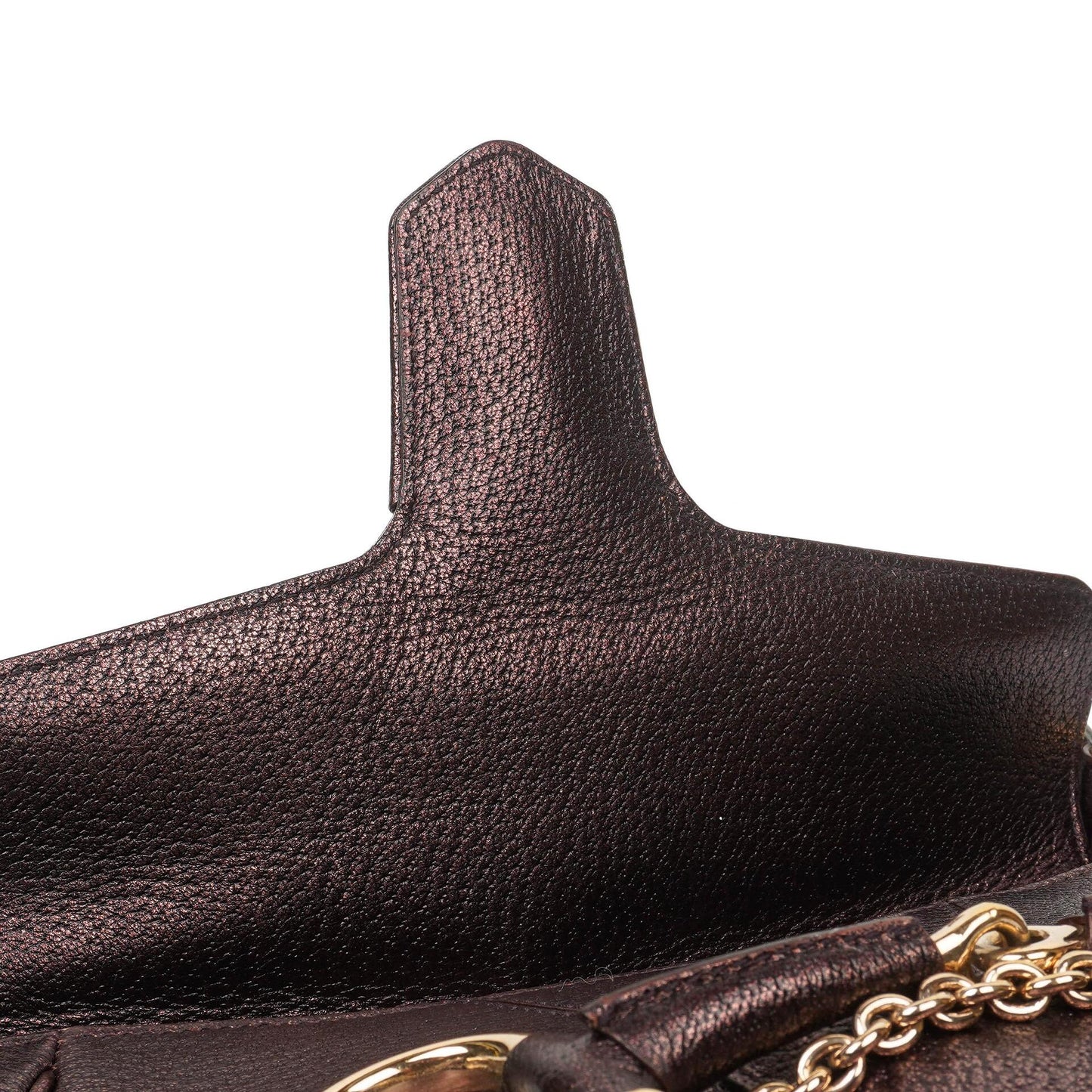 Gucci Horsebit Schultertasche mit Klappe aus lila Leder