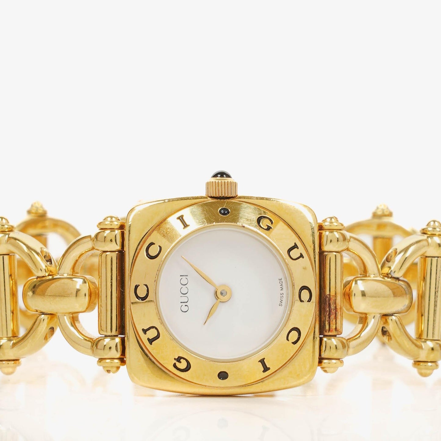 Gucci Horsebit 6400L Quarzuhr aus Edelstahl, 21 mm