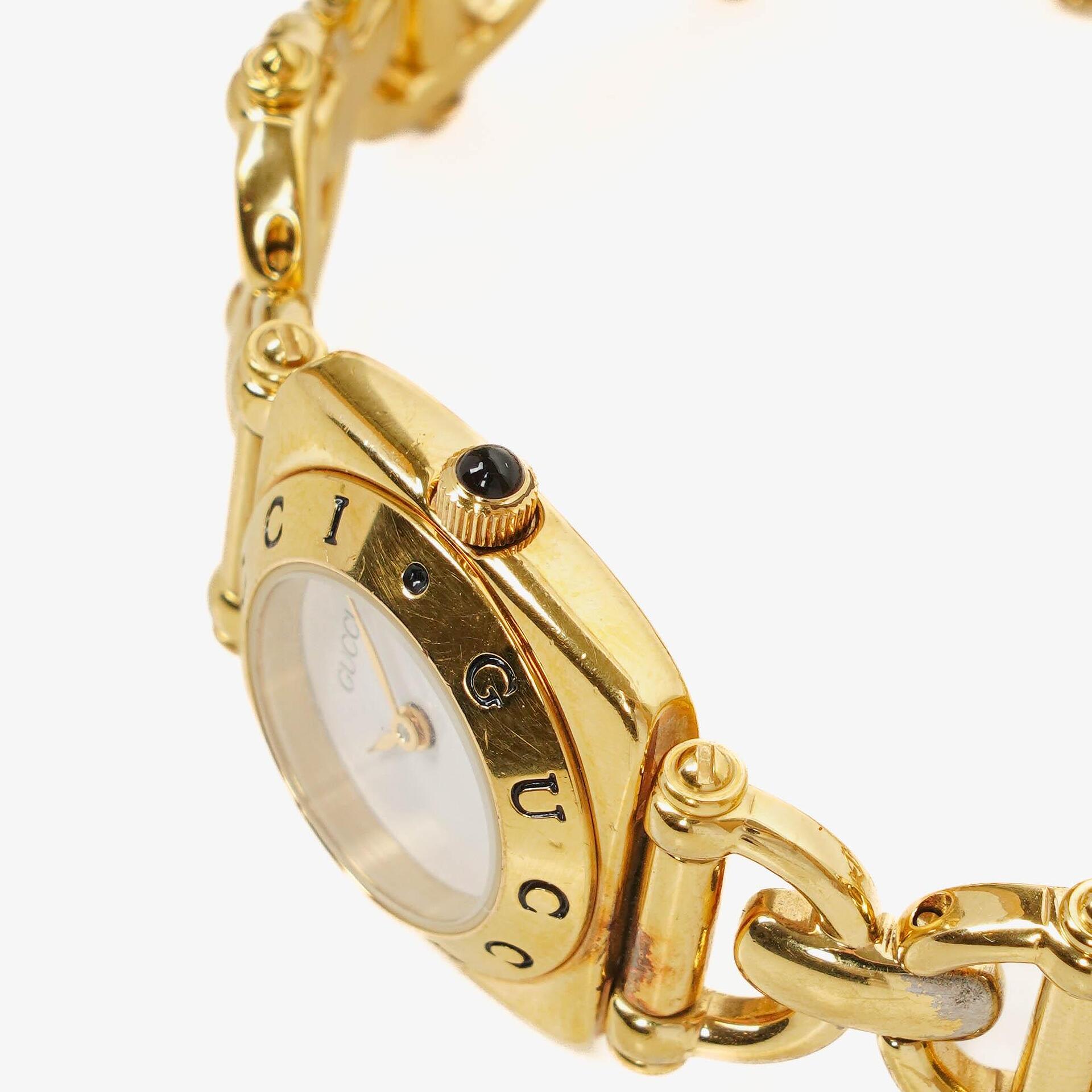 Gucci Horsebit 6400L Quarzuhr aus Edelstahl, 21 mm