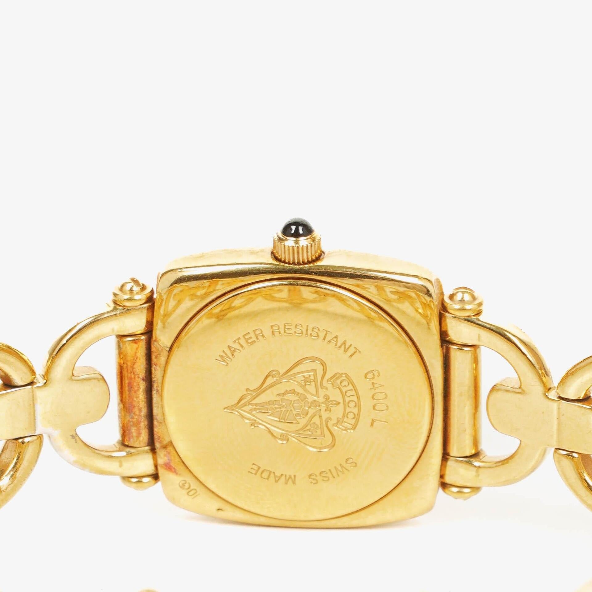 Gucci Horsebit 6400L Quarzuhr aus Edelstahl, 21 mm
