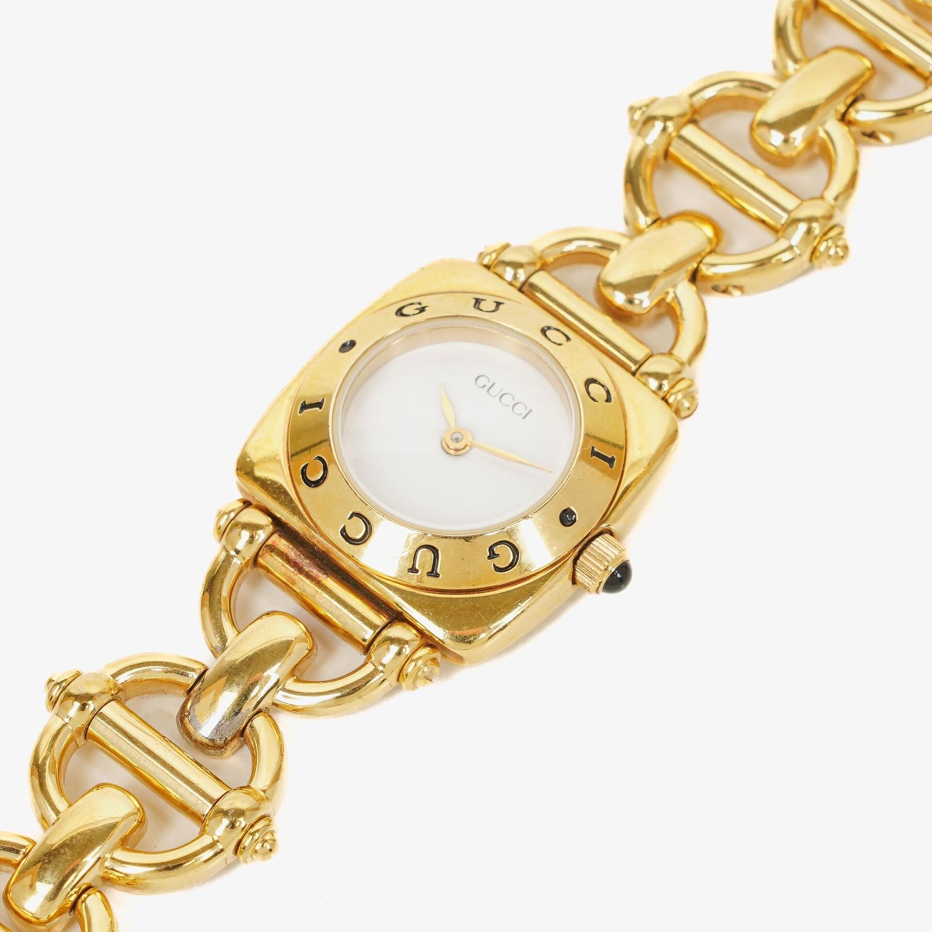 Gucci Horsebit 6400L Quarzuhr aus Edelstahl, 21 mm