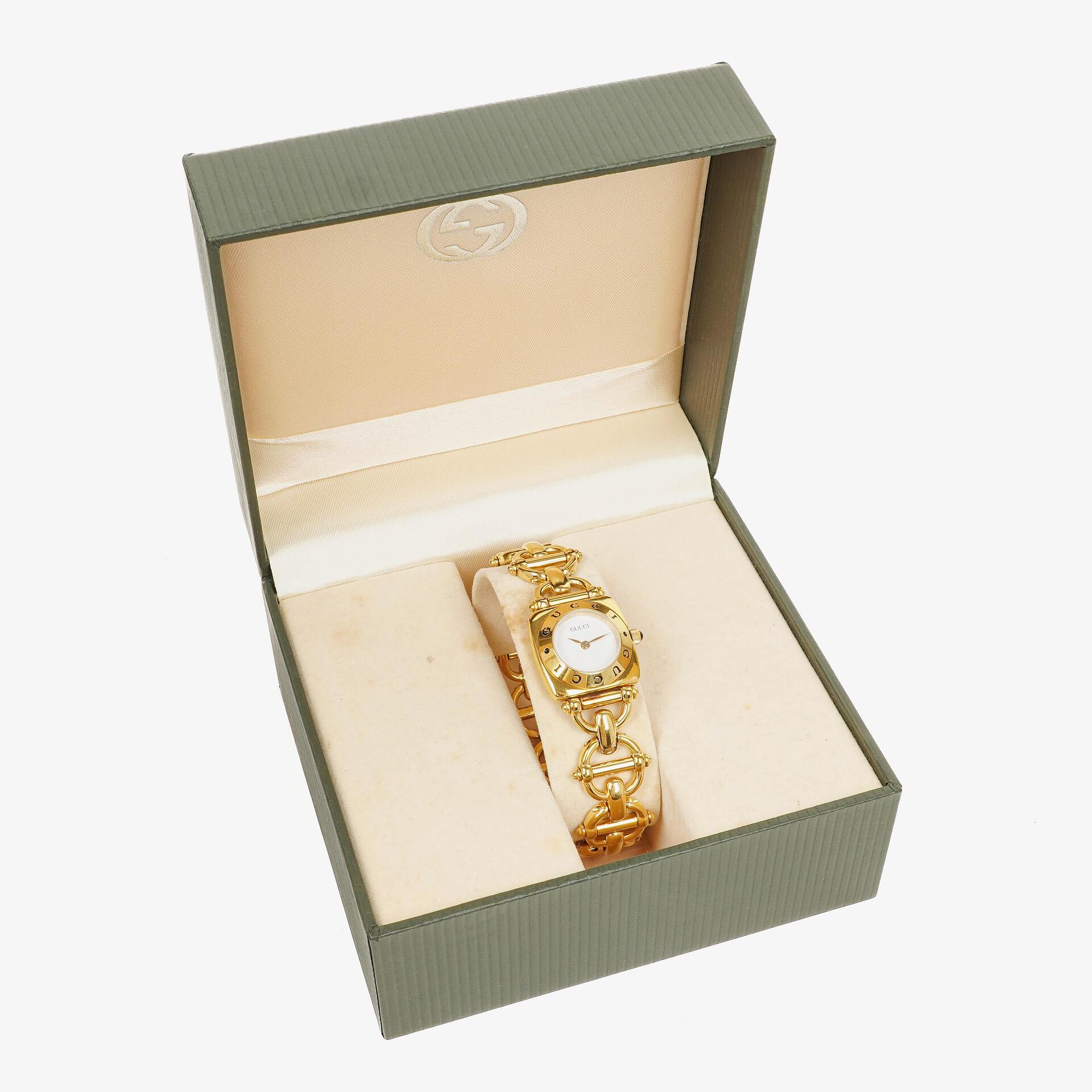 Gucci Horsebit 6400L Quarzuhr aus Edelstahl, 21 mm