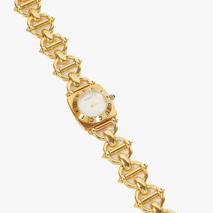 Gucci Horsebit 6400L 21 mm Quarzuhr aus Edelstahl