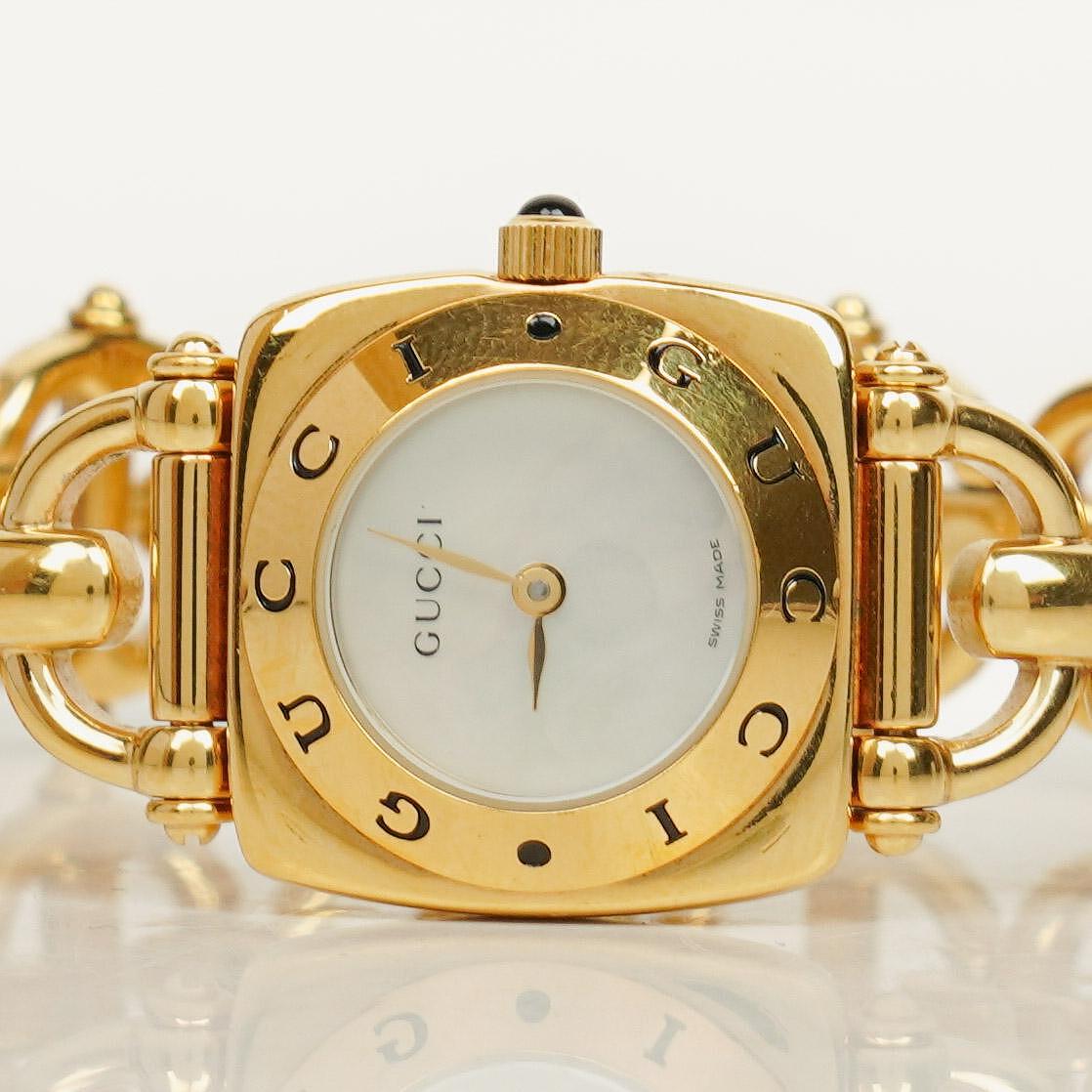 Gucci Horsebit Edelstahl 22mm 6400L Quarzuhr
