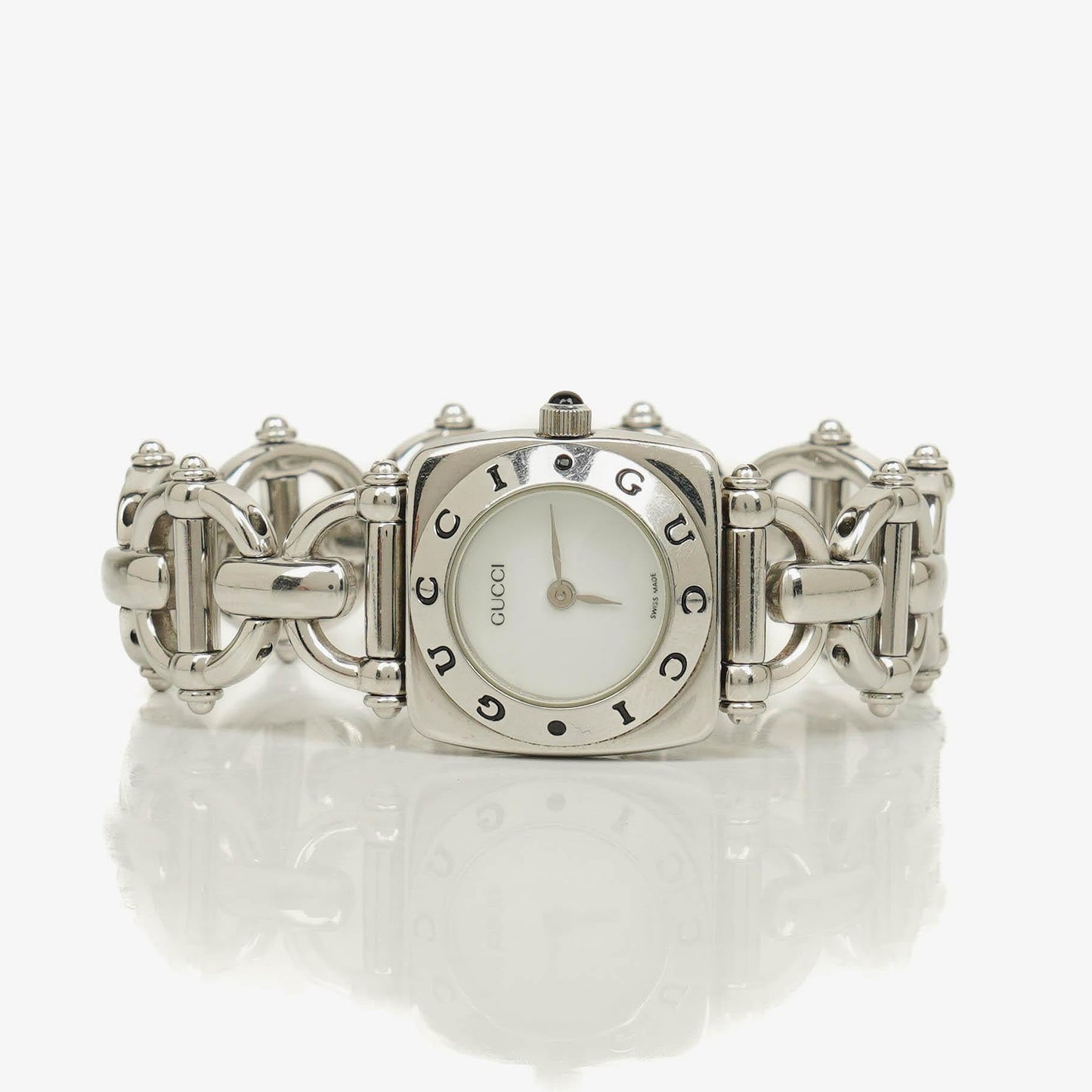 Gucci Horsebit 6400L Quarzuhr aus Edelstahl, 22 mm