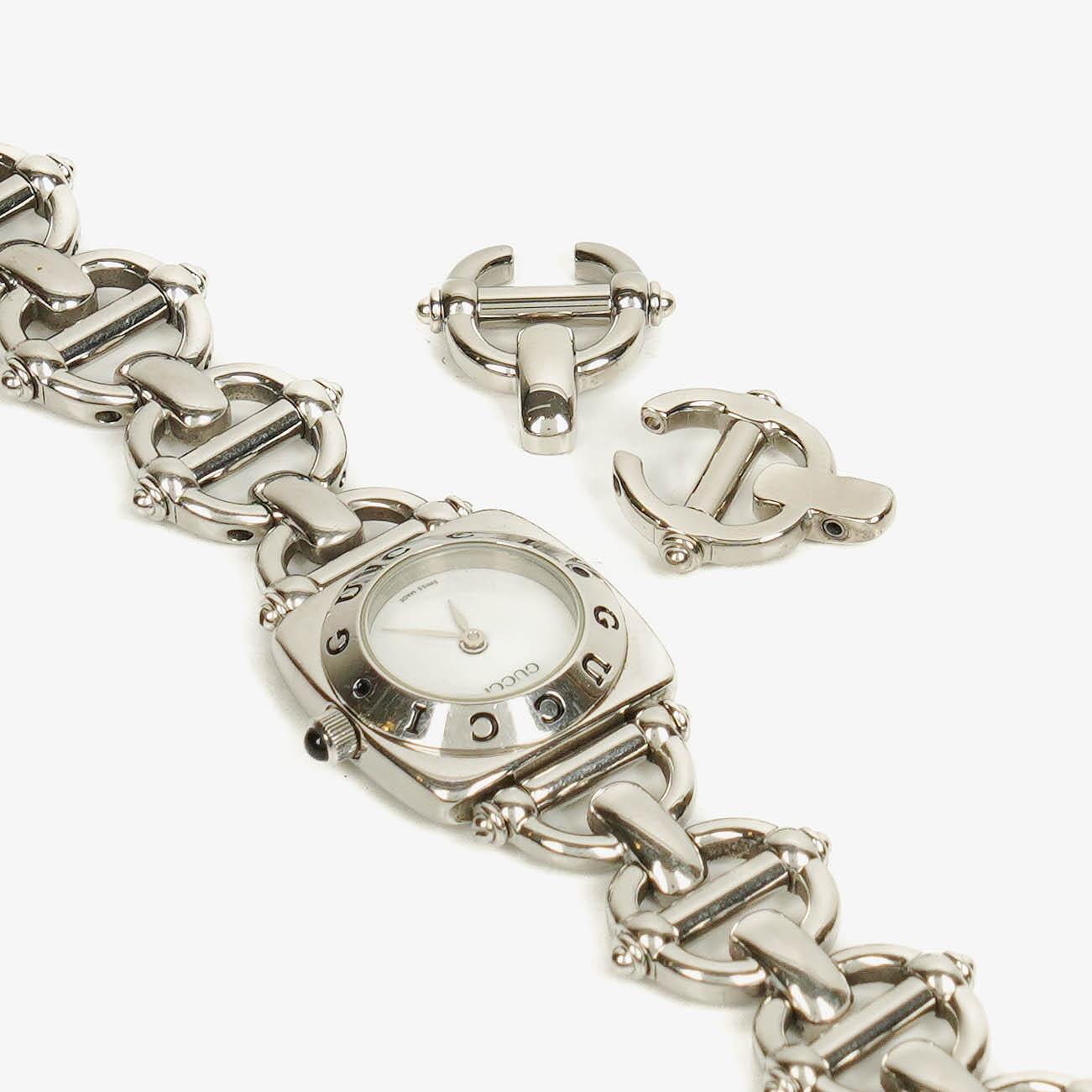 Gucci Horsebit 6400L Quarzuhr aus Edelstahl, 22 mm