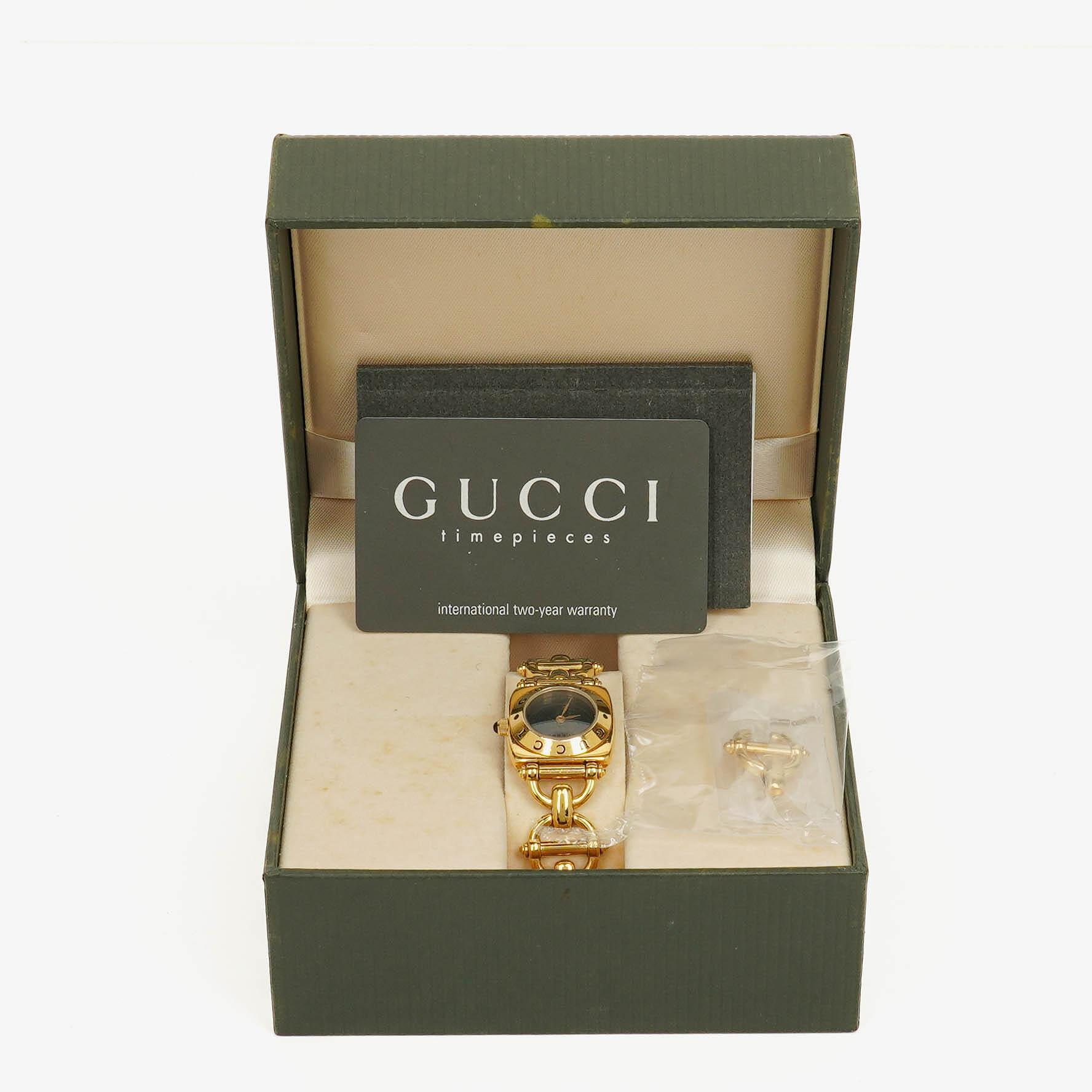 Gucci Horsebit 6400L Quarzuhr aus Edelstahl, 22 mm