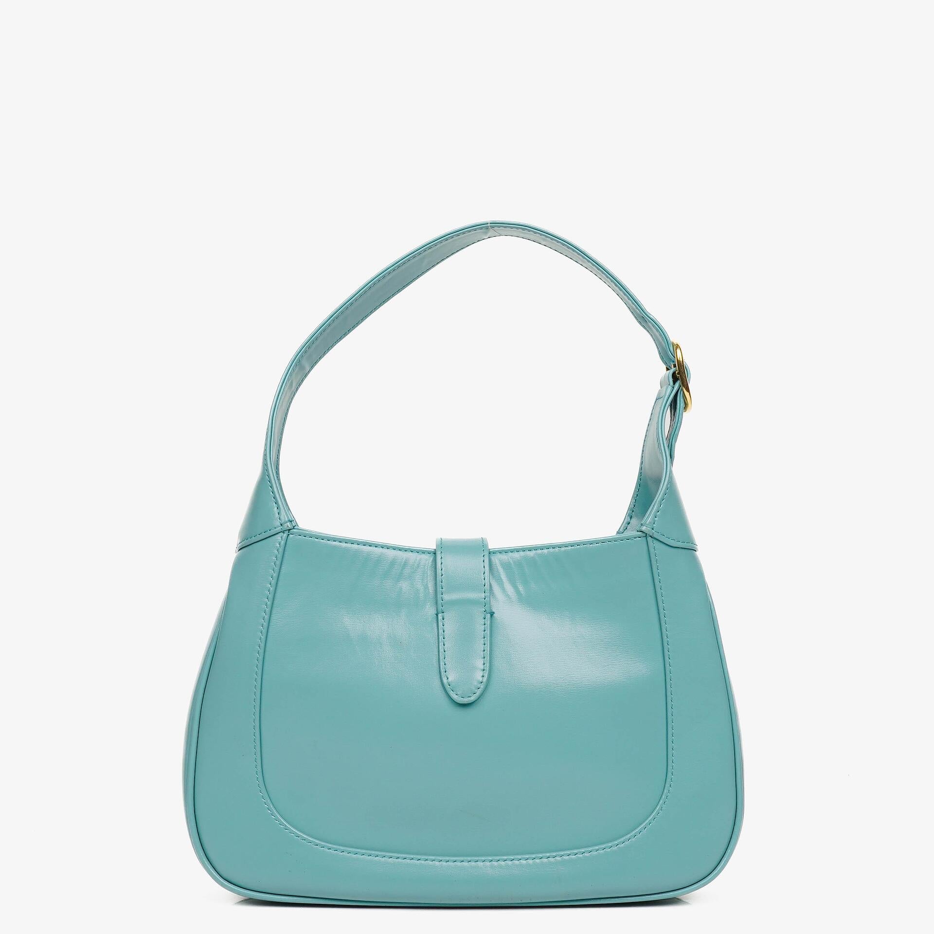 Gucci Jackie 1961 kleine Schultertasche aus hellblauem Leder