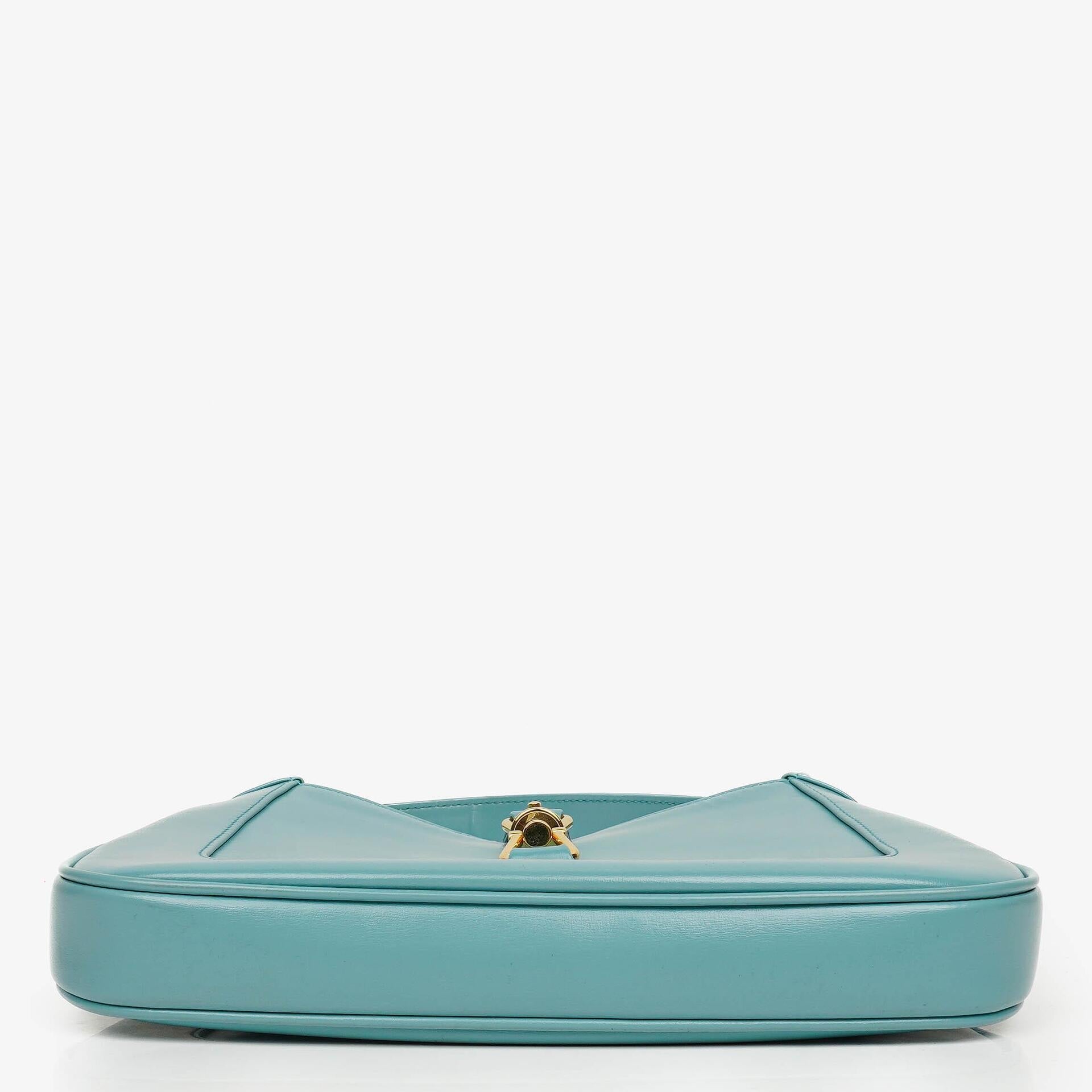 Gucci Jackie 1961 kleine Schultertasche aus hellblauem Leder