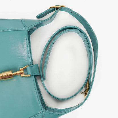 Gucci Jackie 1961 kleine Schultertasche aus hellblauem Leder