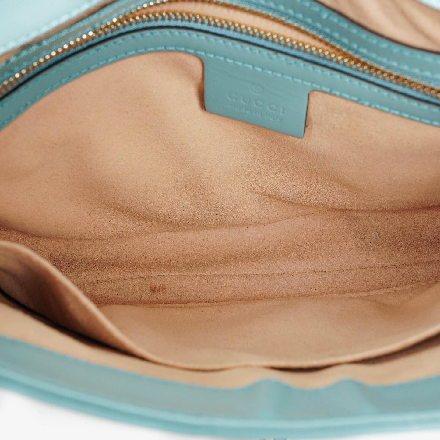 Gucci Jackie 1961 kleine Schultertasche aus hellblauem Leder
