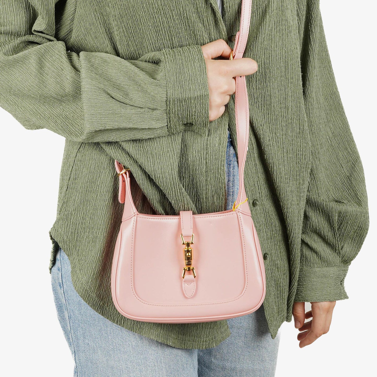 Gucci Jackie 1961 Mini aus rosa Leder