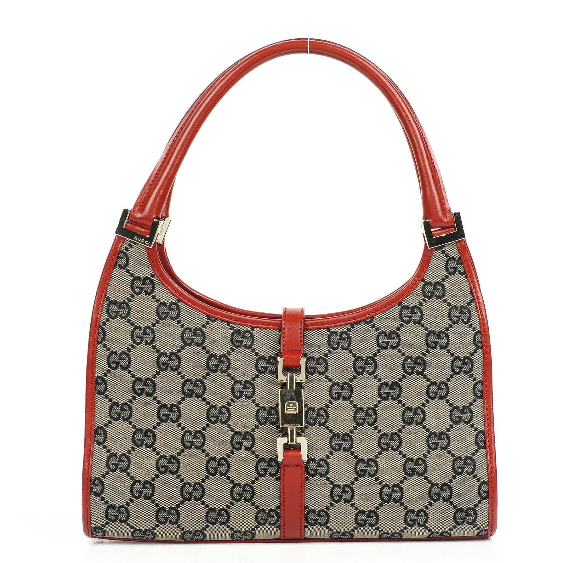 Gucci Jackie Bardot Schultertasche aus GG Canvas