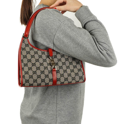 Gucci Jackie Bardot Schultertasche aus GG Canvas