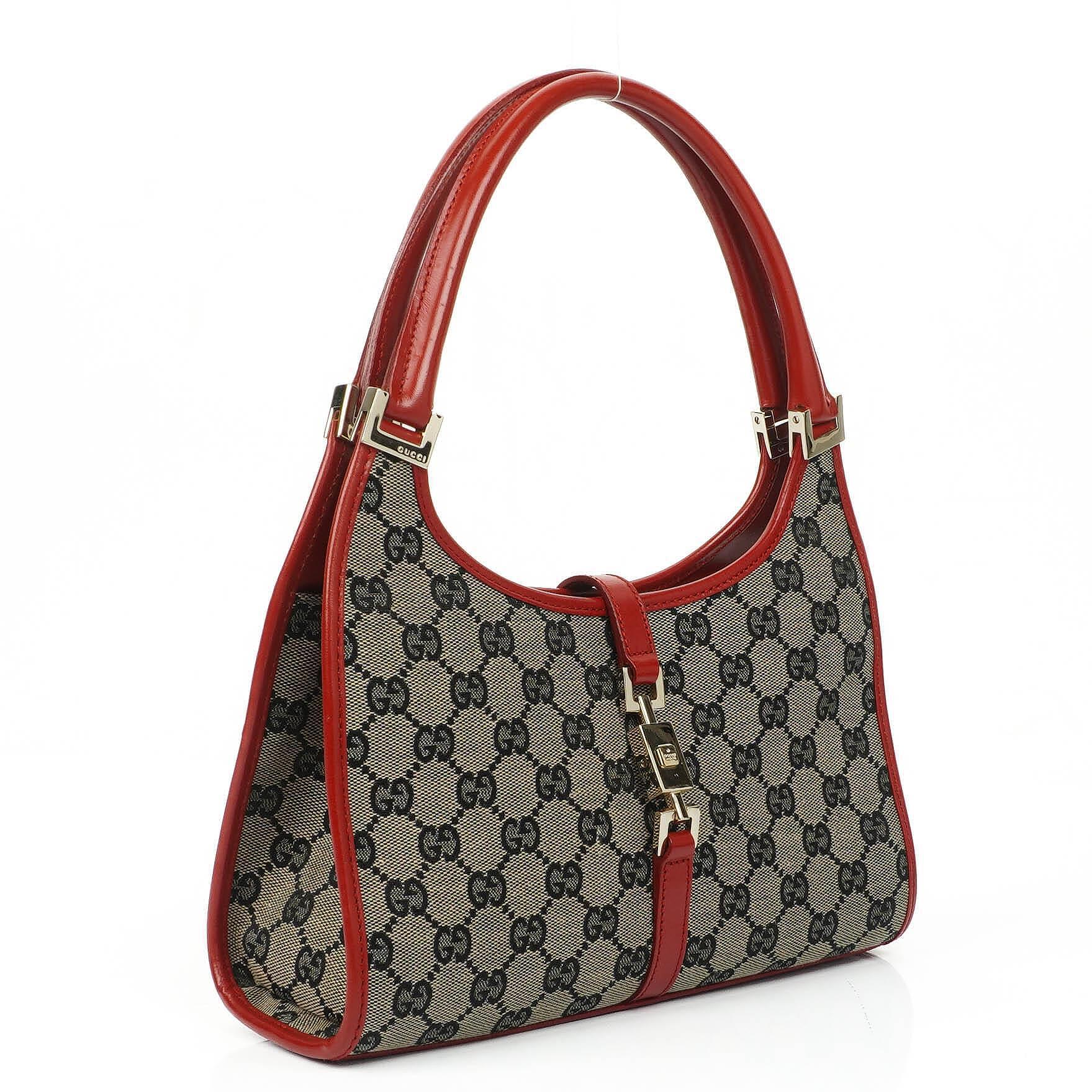 Gucci Jackie Bardot Schultertasche aus GG Canvas