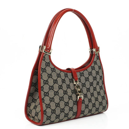 Gucci Jackie Bardot Schultertasche aus GG Canvas