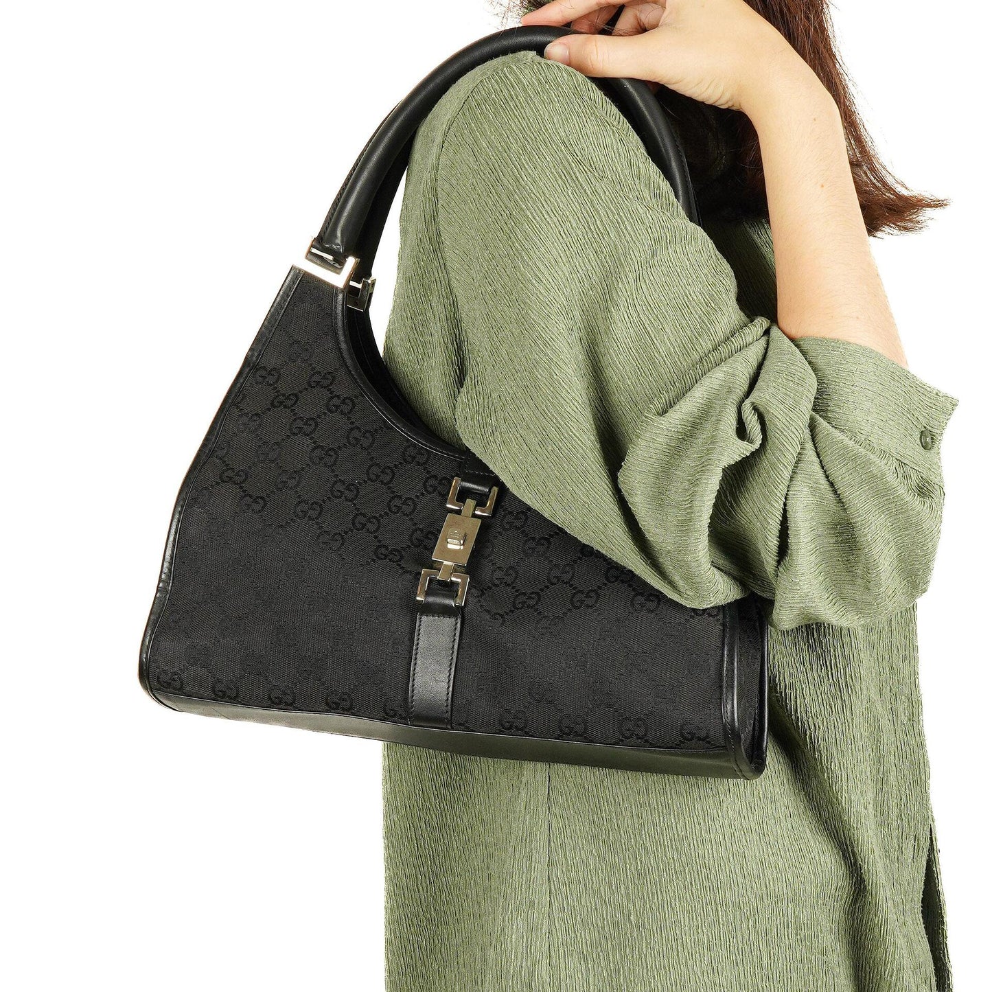 Gucci Jackie Bardot Vintage Handtasche in Schwarz