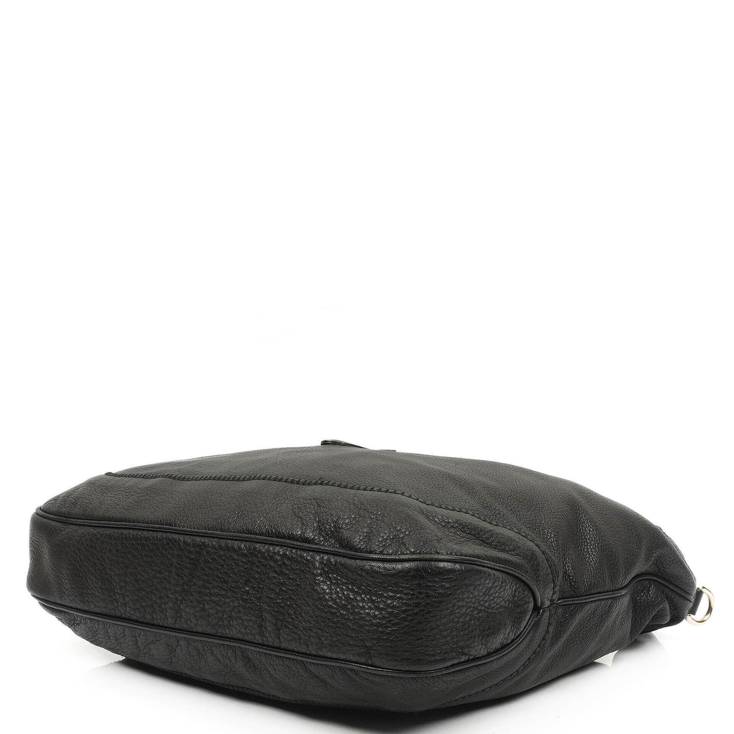 Gucci Jackie Schwarze Leder Bambus Quasten Große Hobo Tasche