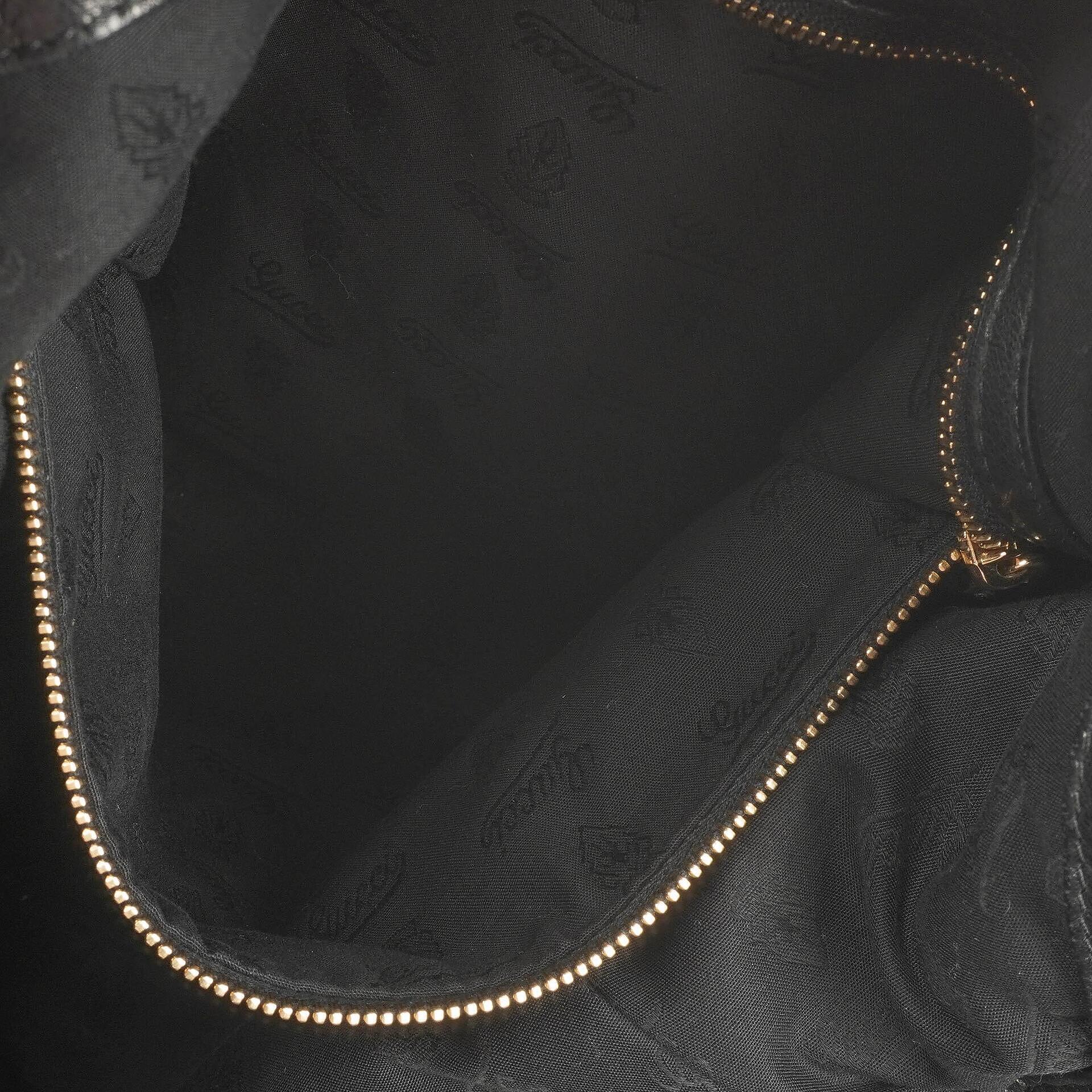 Gucci Jackie Schwarze Leder Bambus Quasten Große Hobo Tasche