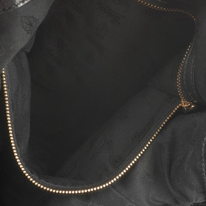 Gucci Jackie Schwarze Leder Bambus Quasten Große Hobo Tasche