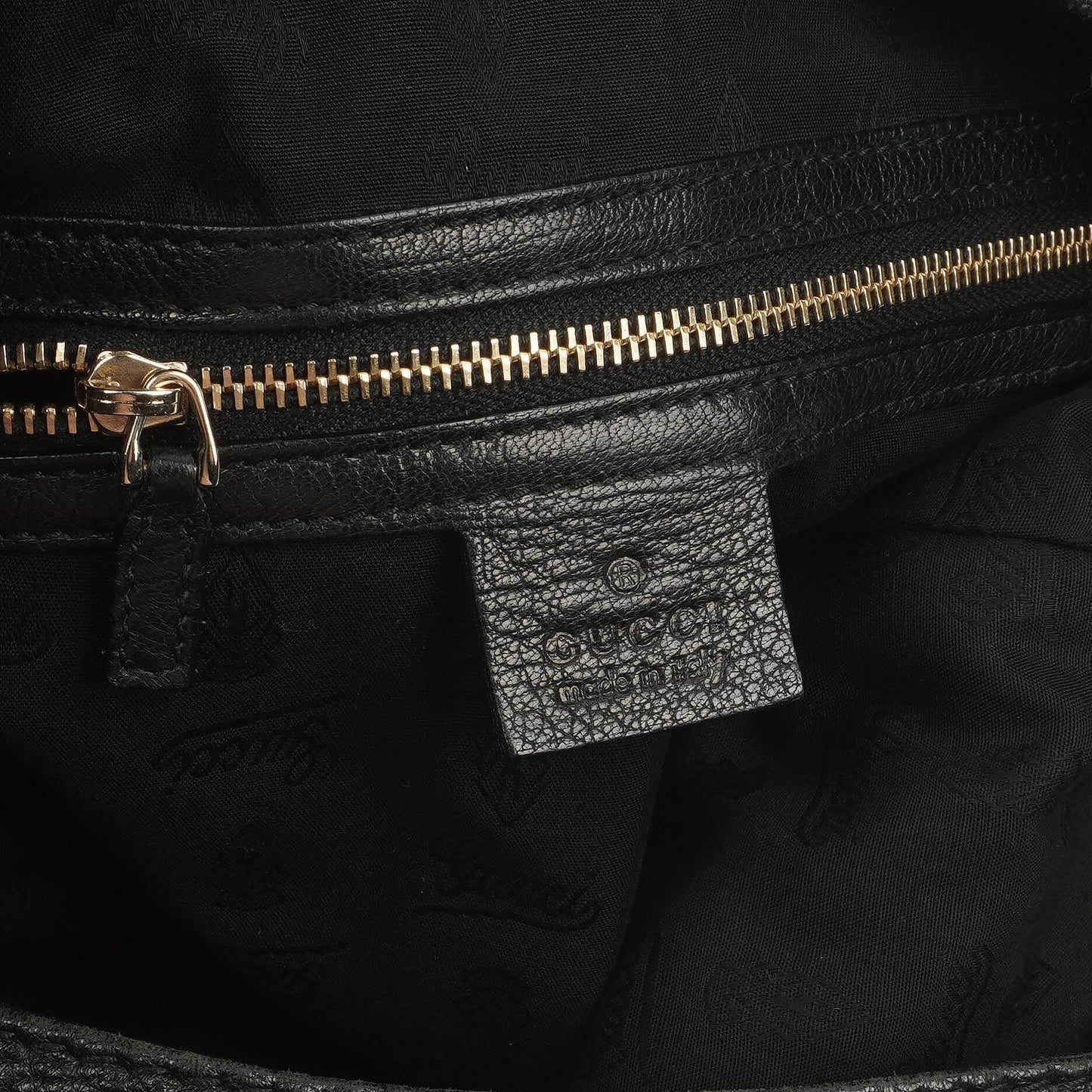 Gucci Jackie Schwarze Leder Bambus Quasten Große Hobo Tasche