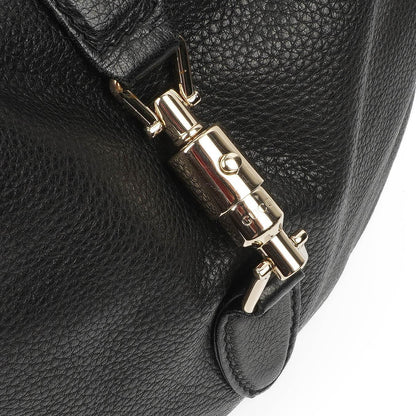 Gucci Jackie Schwarze Leder Bambus Quasten Große Hobo Tasche
